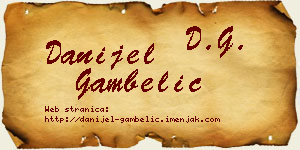 Danijel Gambelić vizit kartica
